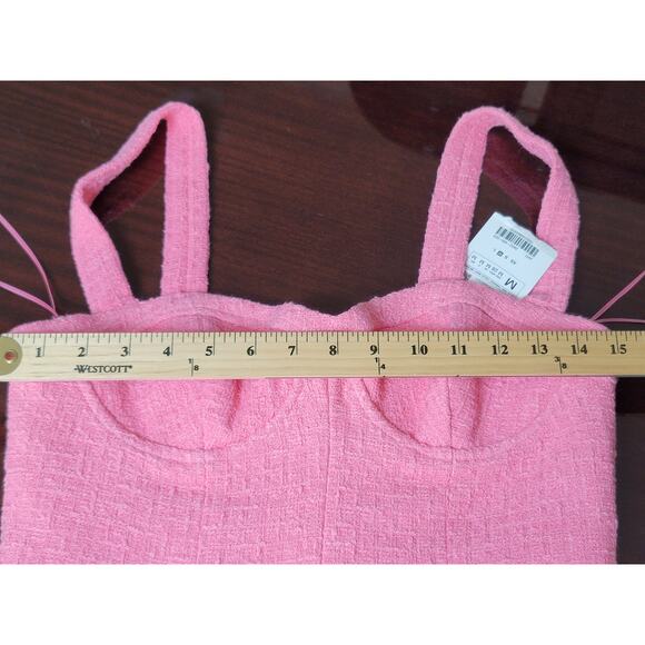 Zara Textured Bustier Top Pink Sweetheart Neckline Women's‎ Size Medium NWT - Picture 8 of 15